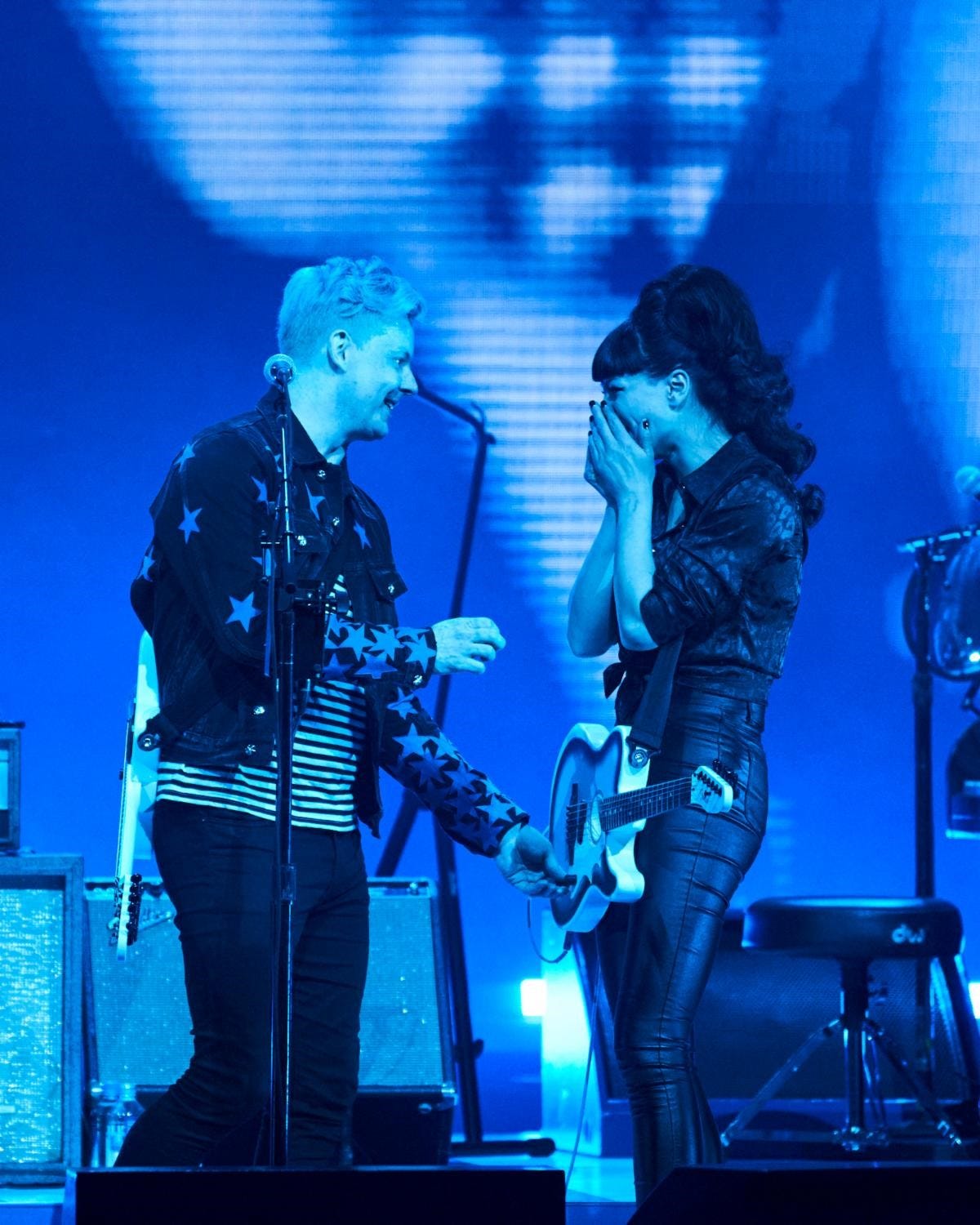 Jack White asks his girlfriend, Olivia Jean, to marry him on stage at Detroit's Masonic Temple on April 8, 2022. She said yes and the two were married in a quickie ceremony on stage minutes later.