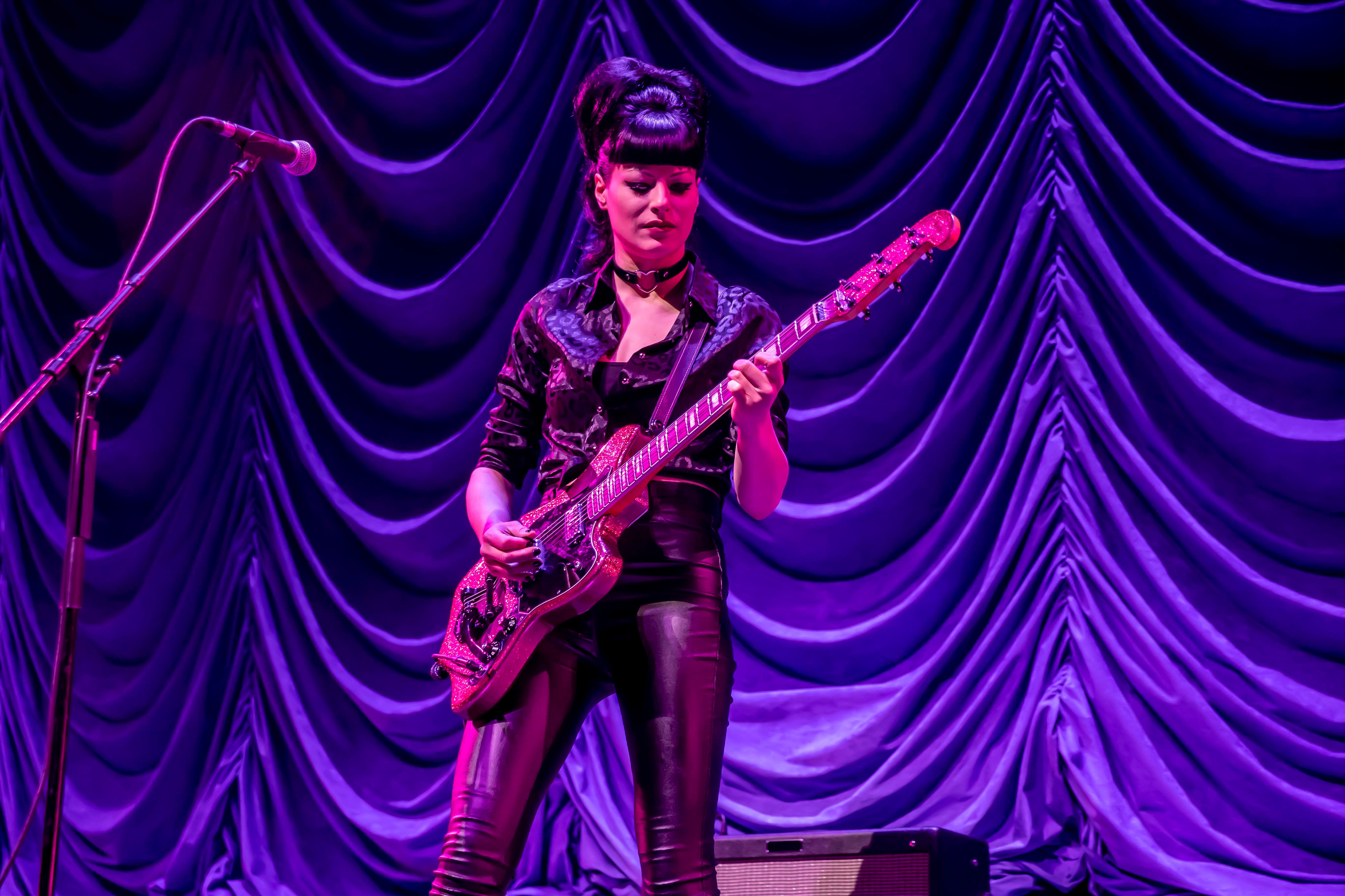 Olivia Jean performs at the historic Masonic Temple before Jack White’s new Supply Chains Issues Tour on April 8, 2022 in Detroit, Michigan. (Photo by Dave Reginek-Special to The Detroit News)