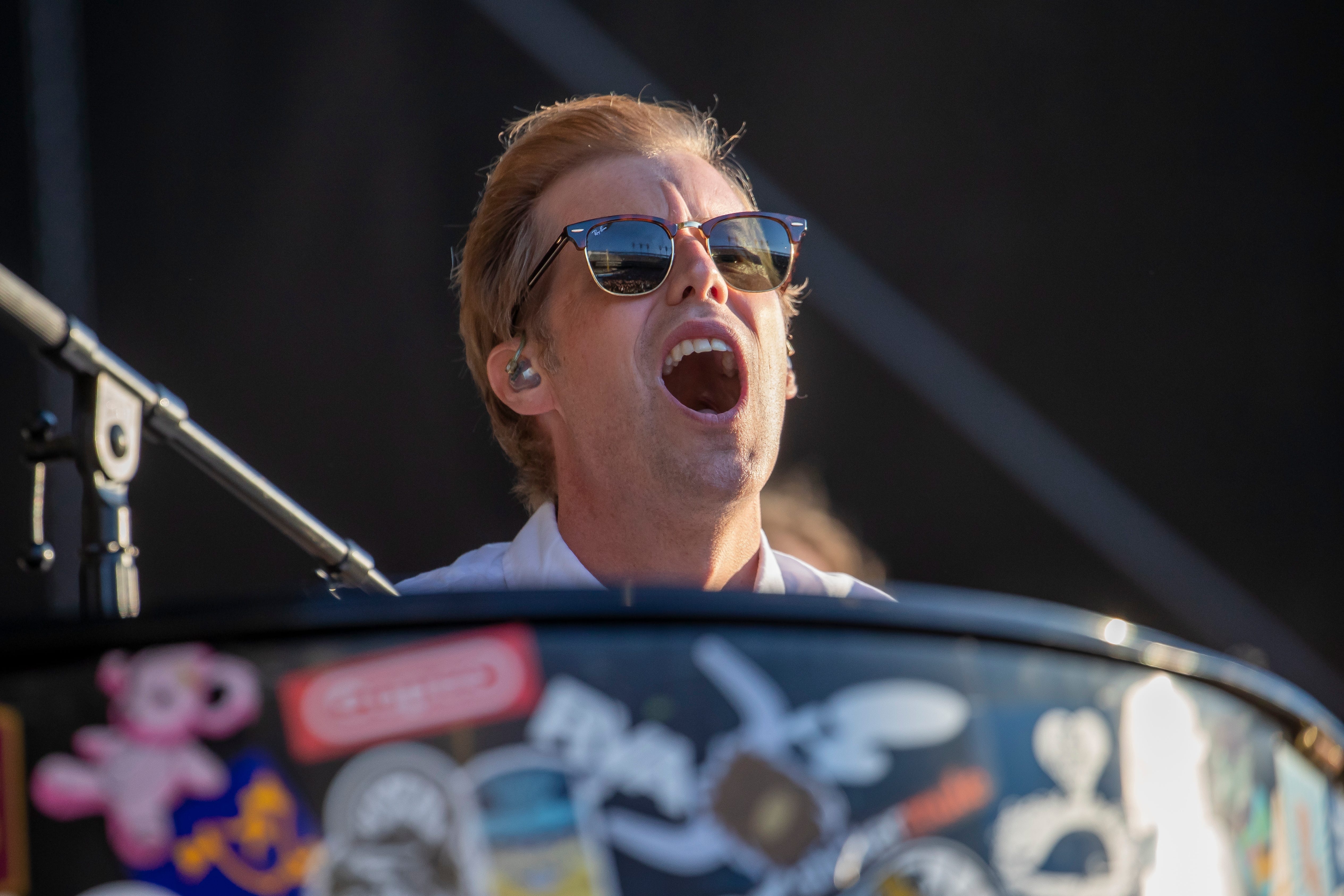 Andrew McMahon opens for Billy Joel at Comerica Park in Detroit.