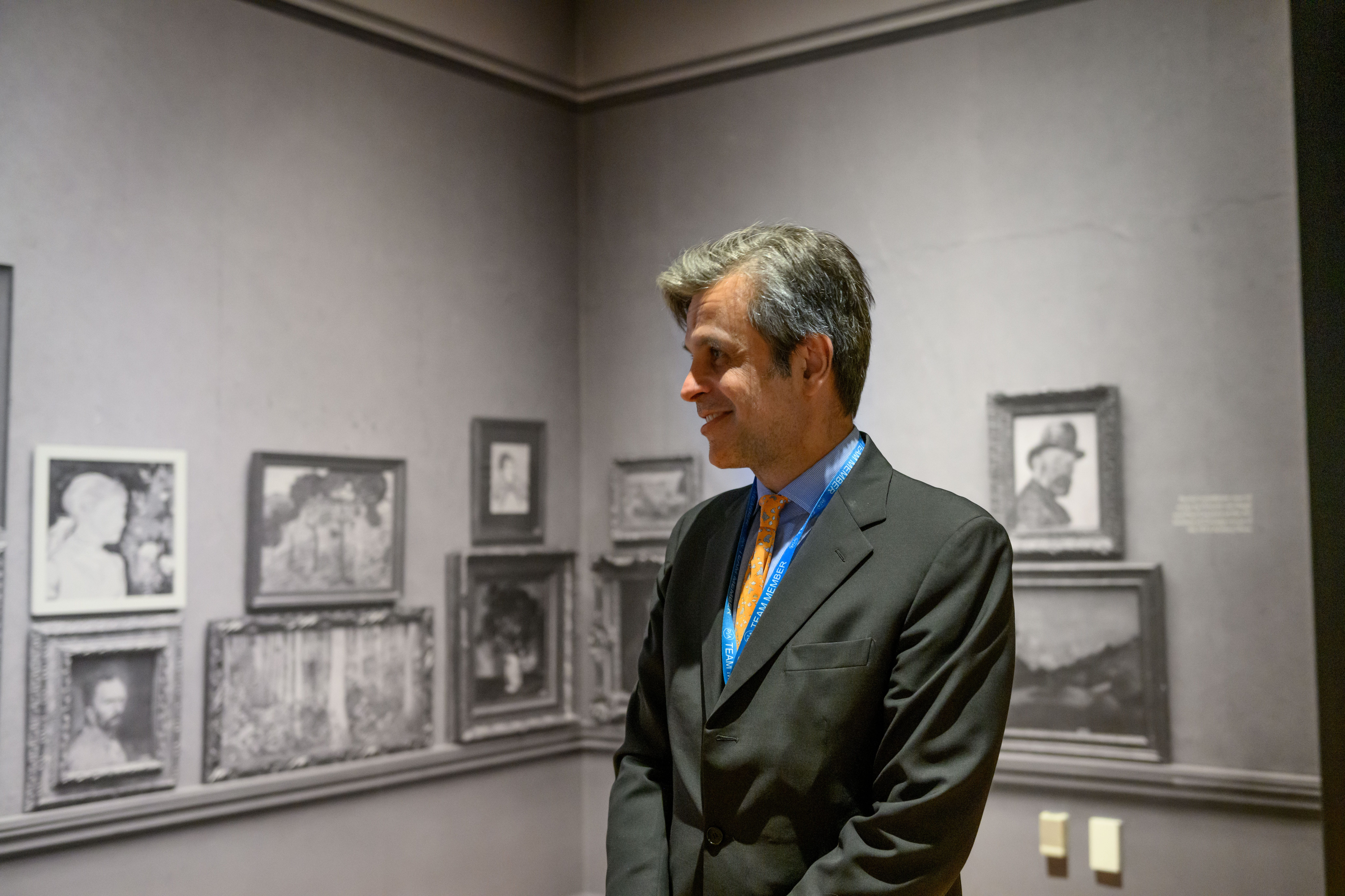 Salvador Salort-Pons, director and president of the Detroit Institute of Arts, stands inside the Van Gogh in America exhibit, September 27, 2022.